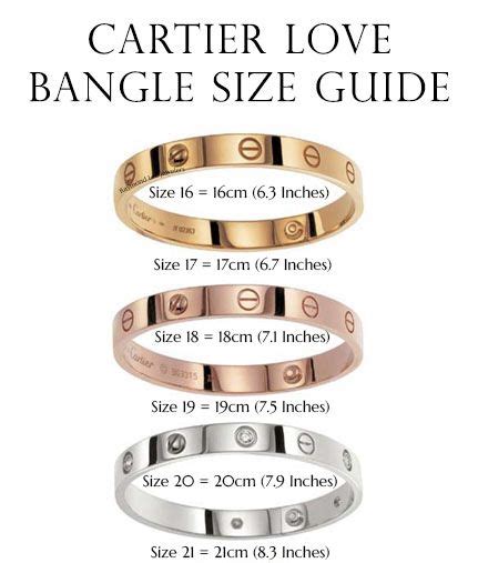 cartier size 19|cartier wrist size chart.